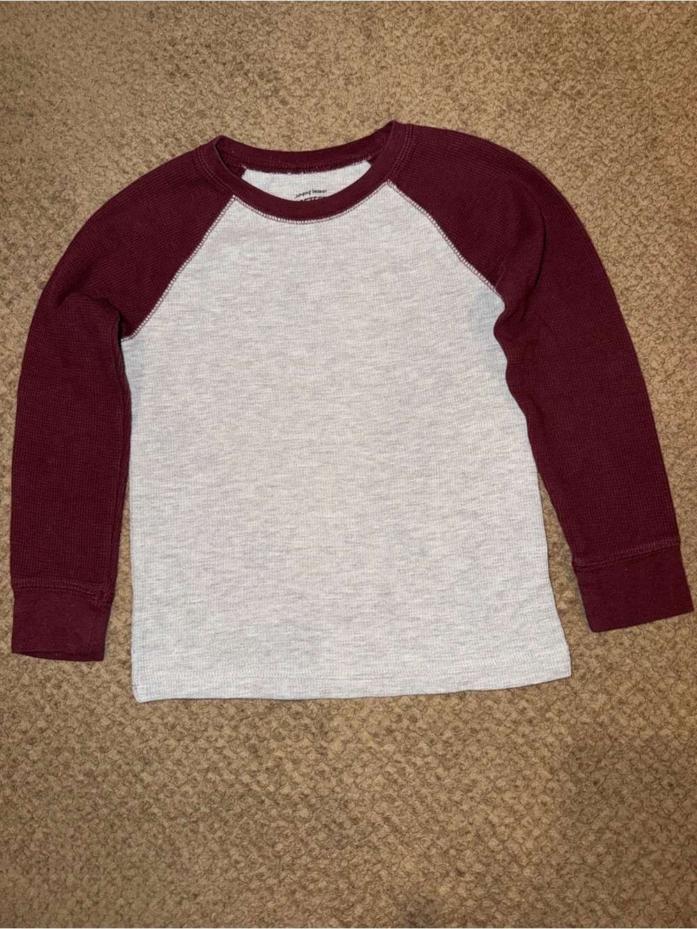 Jumping Beans Boys Softest Tee Raglan Long Sleeve Thermal Shirt  - 5T
